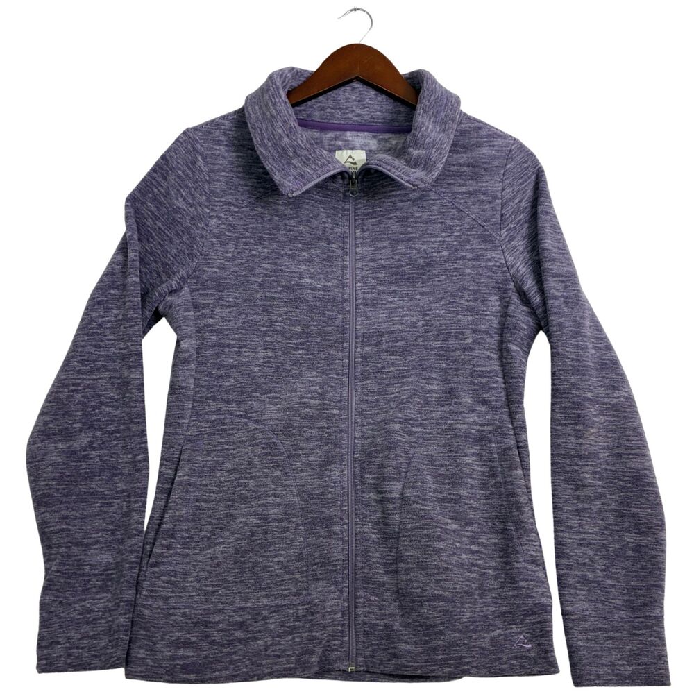 Alpine Design Womens M Purple Heather Full Zip Fleece Jacket Outdoor Hiking